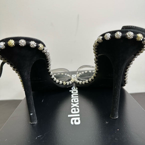 Alexander Wang Black suede heels with Crystal ball embellishments size 38 - Picture 12 of 14